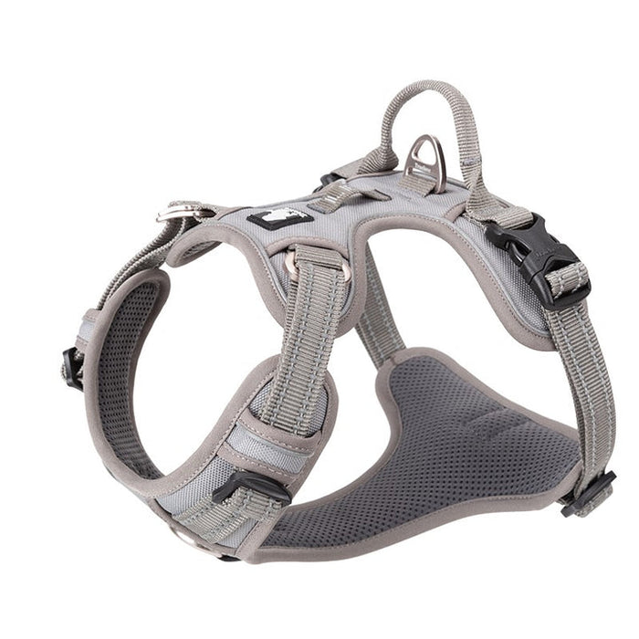 Large Pet Friendly No Pull Dog Harness Grey