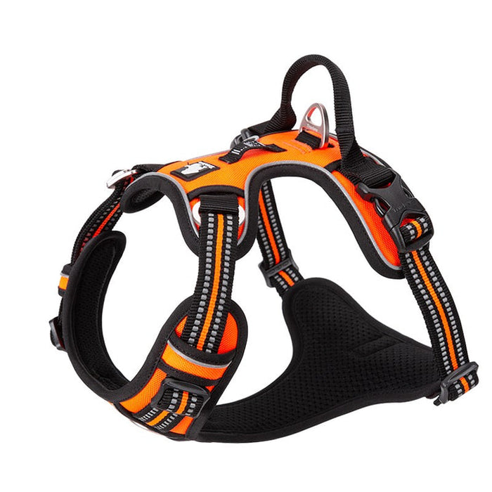 Small Pet Friendly No Pull Dog Harness Orange