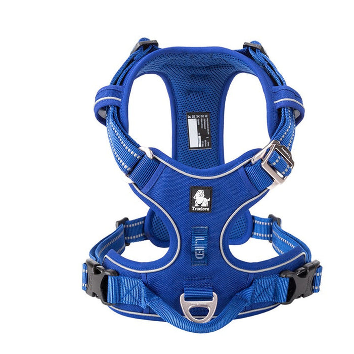 Large Pet Friendly No Pull Dog Harness Blue