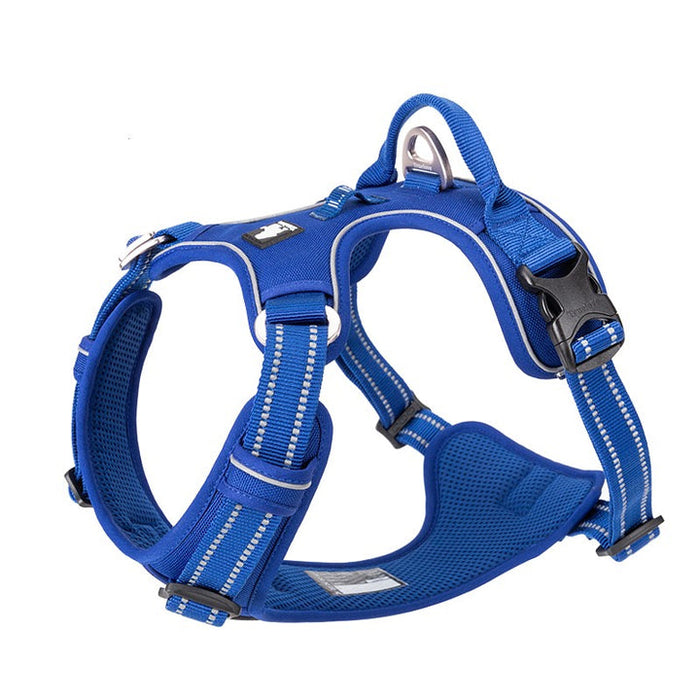 Large Pet Friendly No Pull Dog Harness Blue