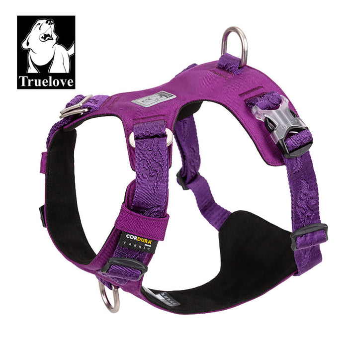 Large Weatherproof Lightweight Dog Harness Purple