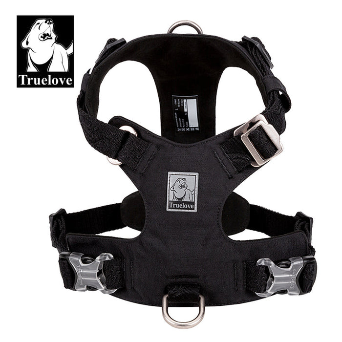 Medium Weatherproof Lightweight Dog Harness Black