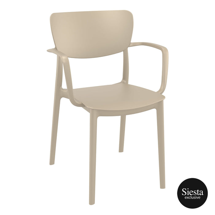 Premium High End Weather Lisa Armchair 82cm H - Taupe