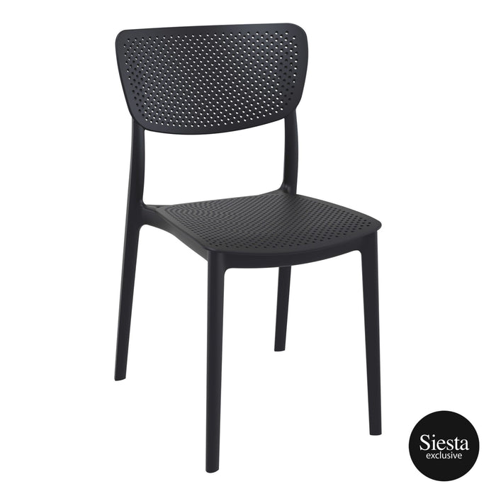 Premium High End Weather Resistant Lucy Chair 82cm H - Black