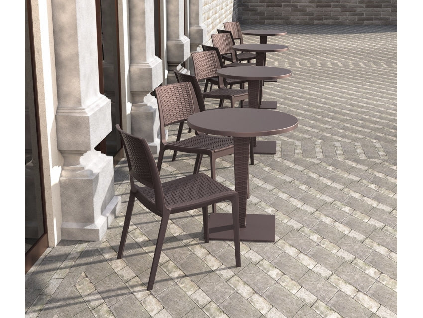 Premium High End Weather Resistant Verona Chair 84cm H - Chocolate