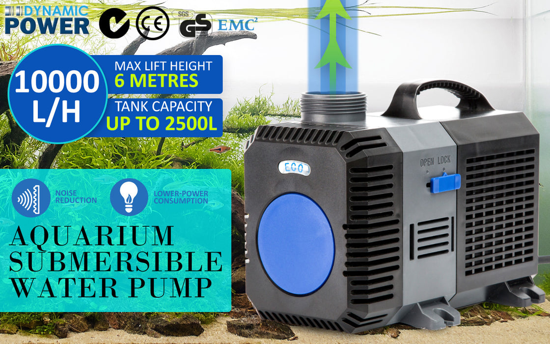 Submersible Aquarium Pond Water Pump 10000L/H by Dynamic Power