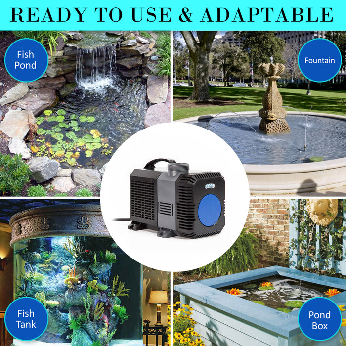 Submersible Aquarium Pond Water Pump 10000L/H by Dynamic Power