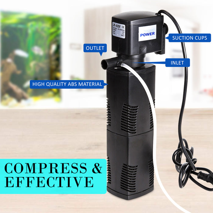 Submersible Aquarium Filter 1600L/H 35W 2.5m Pond Pump by Dynamic Power