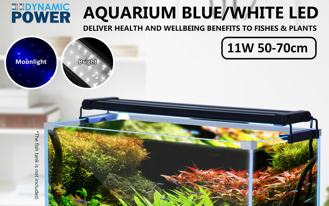 11W Aquarium Blue White LED Light for 50-70cm Tank by Dynamic Power