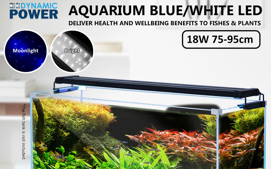 18W Aquarium Blue White LED Light for 75-95cm Tank by Dynamic Power