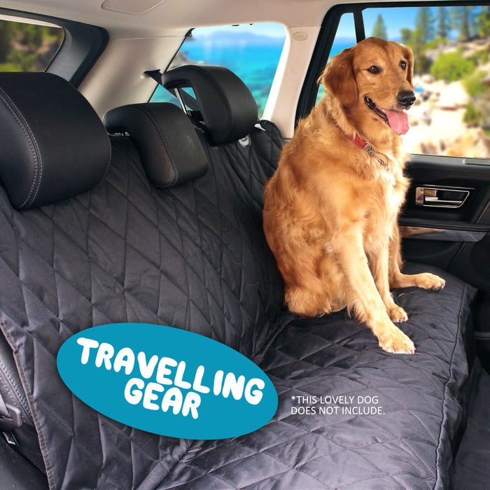 XXL Waterproof Portable Black Pet Car Boot or Seat Protective Cover Black