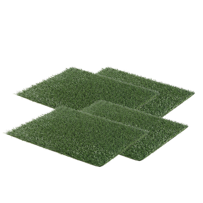 Set of Four 58.5cm Indoor Pet Dog Toilet Training Grass Matts | Quality Synthetic Grass Potty Training