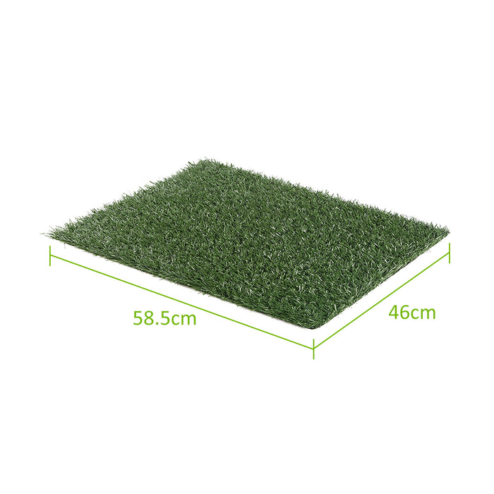 Set of Four 58.5cm Indoor Pet Dog Toilet Training Grass Matts | Quality Synthetic Grass Potty Training