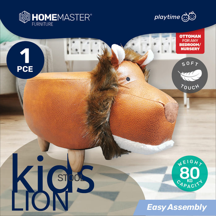 Funzee Premium Kids Animal Stool | Cute Lion Childrens Seating Stool