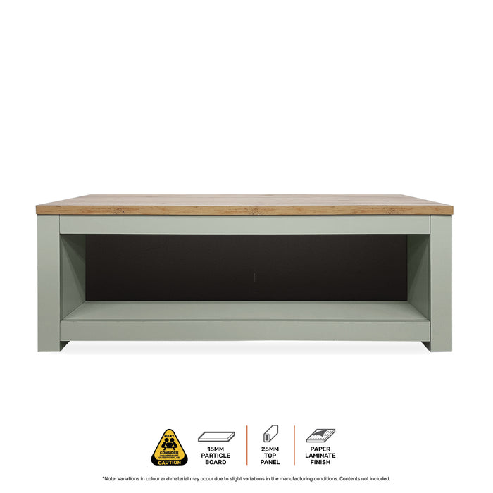 Centrum 105cm Two Tone Winchester Coffee Table | Modern Sleek Coffee Table TV Stand