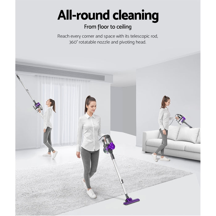 Light Powerful 450W Stick Handstick Vacuum Cleaner | Purple Corded Vacuum Cleaner