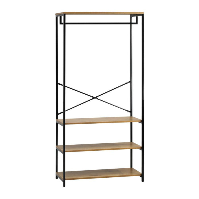 Nuvelo Industrial Style Metal Clothe Storage Unit | Multi Storage Clothes Rail And Shelving Unit | Portable Wardrobe