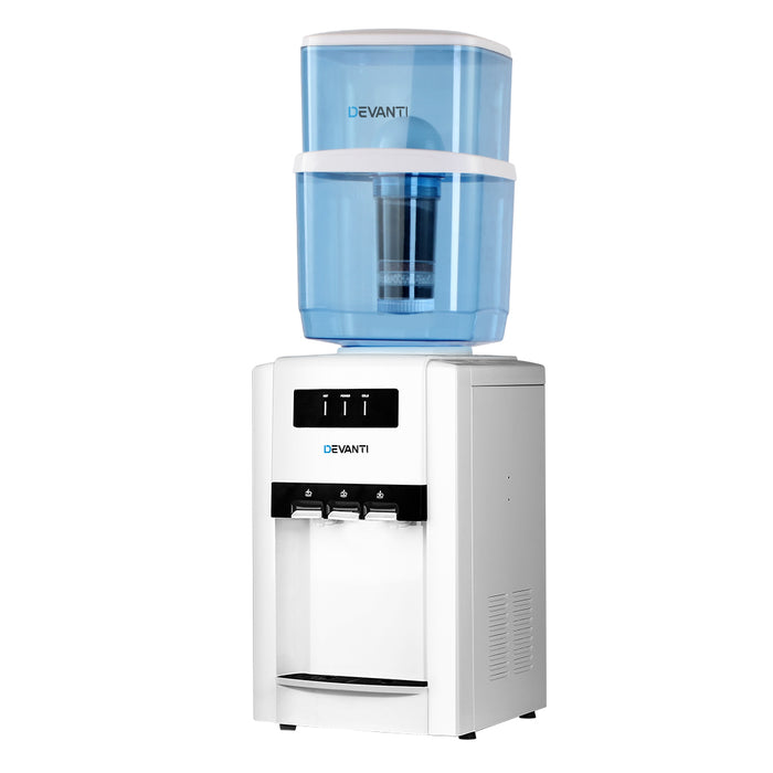 Handy 22L Bench Top Water Cooler Dispenser | Quick Cool Water Purifier + 2 Replacement Filters