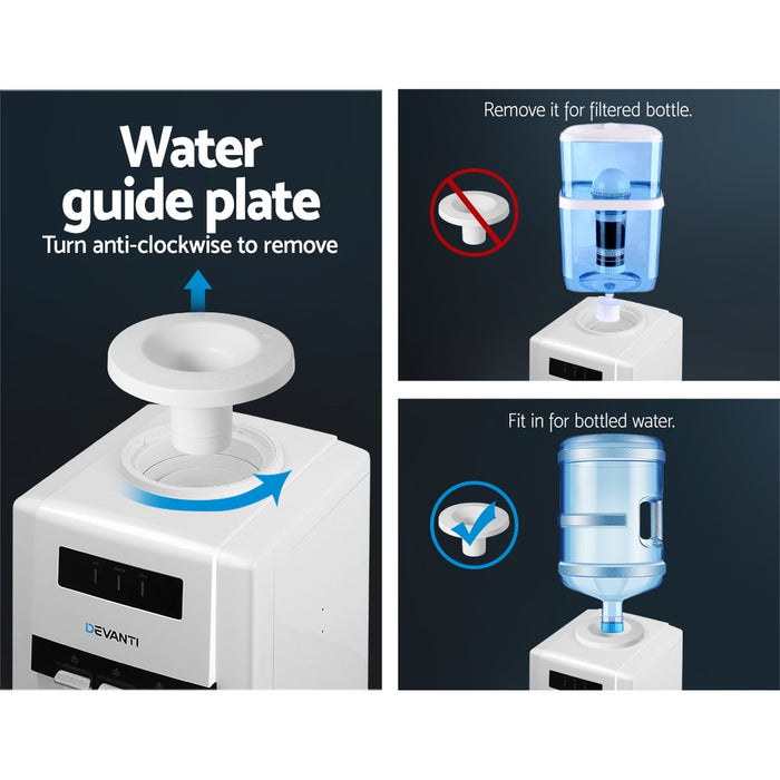 Handy 22L Bench Top Water Cooler Dispenser | Quick Cool Water Purifier + 2 Replacement Filters