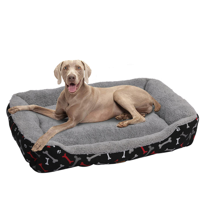 Pawzee Artso Soft Comfy Sofa Pet Bed | Cotton Filled Dog Bed - Black XL