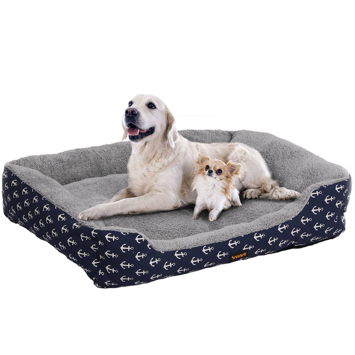 Pawzee Artso Soft Comfy Sofa Pet Bed | Cotton Filled Dog Bed - Navy XXL