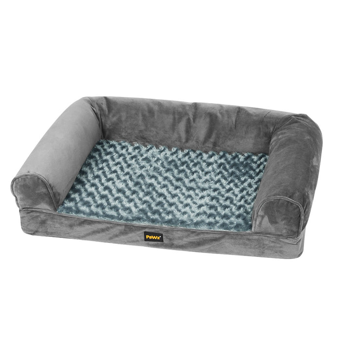 Pawzee Pet Bed Sofa | Plus Deluxe Sofa Dog Bed Grey XXL