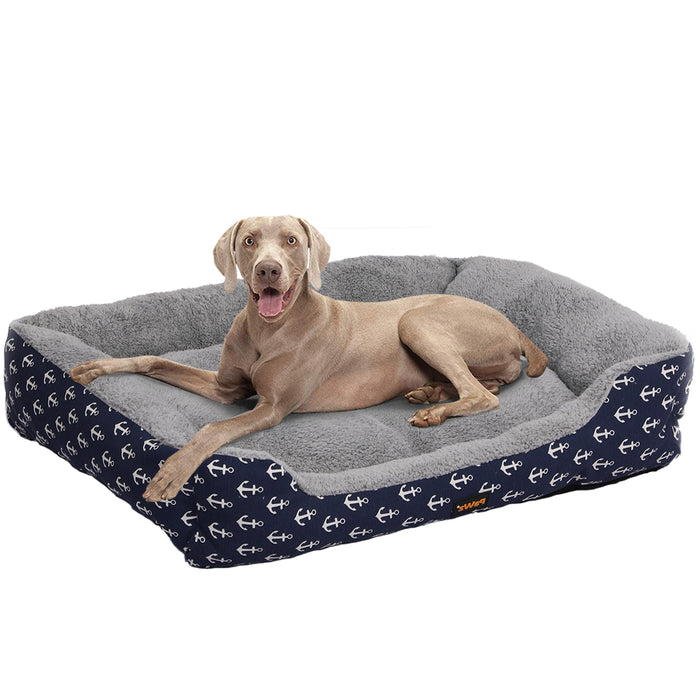 Pawzee Artso Soft Comfy Sofa Pet Bed | Cotton Filled Dog Bed - Navy XL