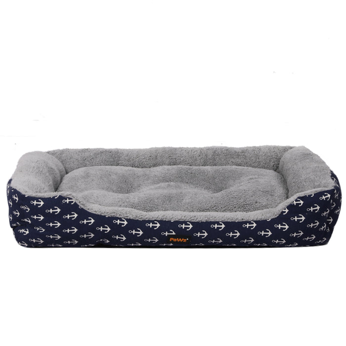 Pawzee Artso Soft Comfy Sofa Pet Bed | Cotton Filled Dog Bed - Navy XL