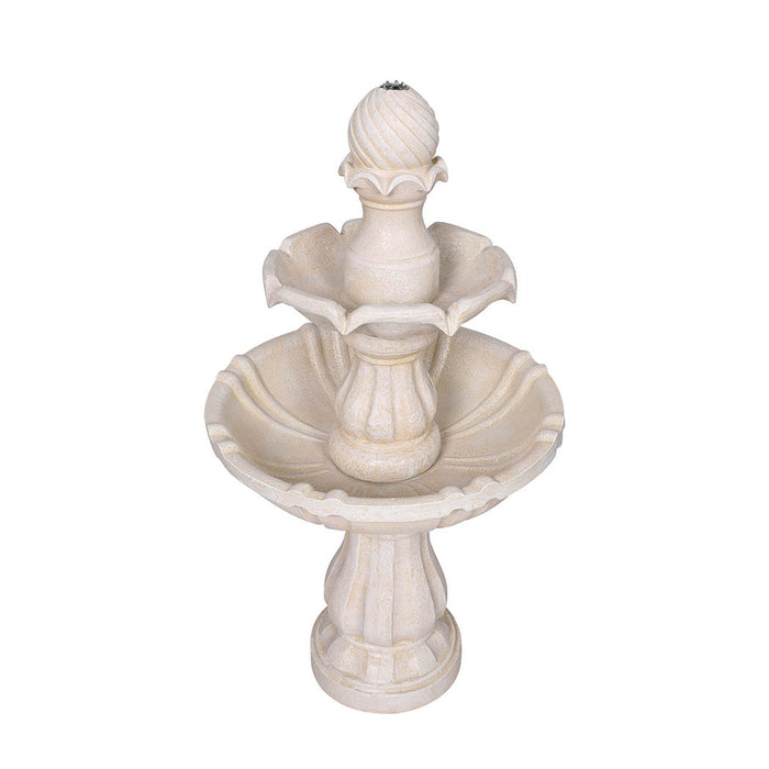 Classic 98cm Solar Water Fountain | Ourdoor Bird Bath Water Feature in White