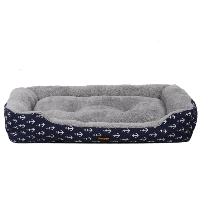 Pawzee Artso Soft Comfy Sofa Pet Bed | Cotton Filled Dog Bed - Navy XXL