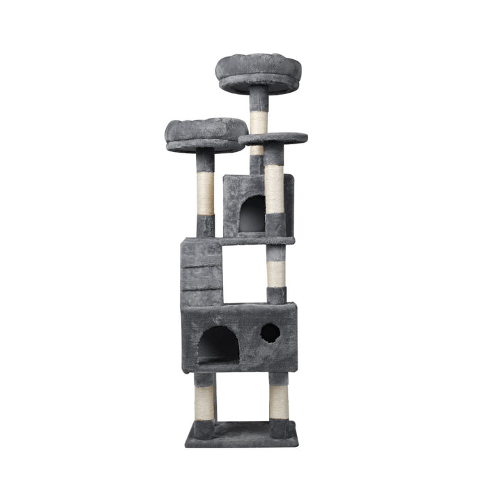 Pawzee 140cm Giant Cat Tree Scratching Post Tower For Large Cats in Grey