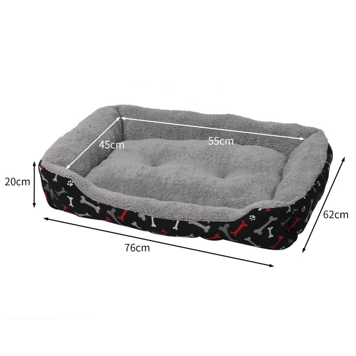 Pawzee Artso Soft Comfy Sofa Pet Bed | Cotton Filled Dog Bed - Black Large