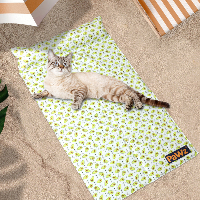 Pawzee Cool Gel Waterproof Pet Bed Mat | Self Cooling Cat Bed | Avocado Small