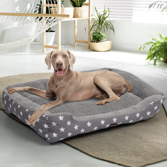 Pawzee Artso Soft Comfy Sofa Pet Bed | Cotton Filled Dog Bed - Grey XL