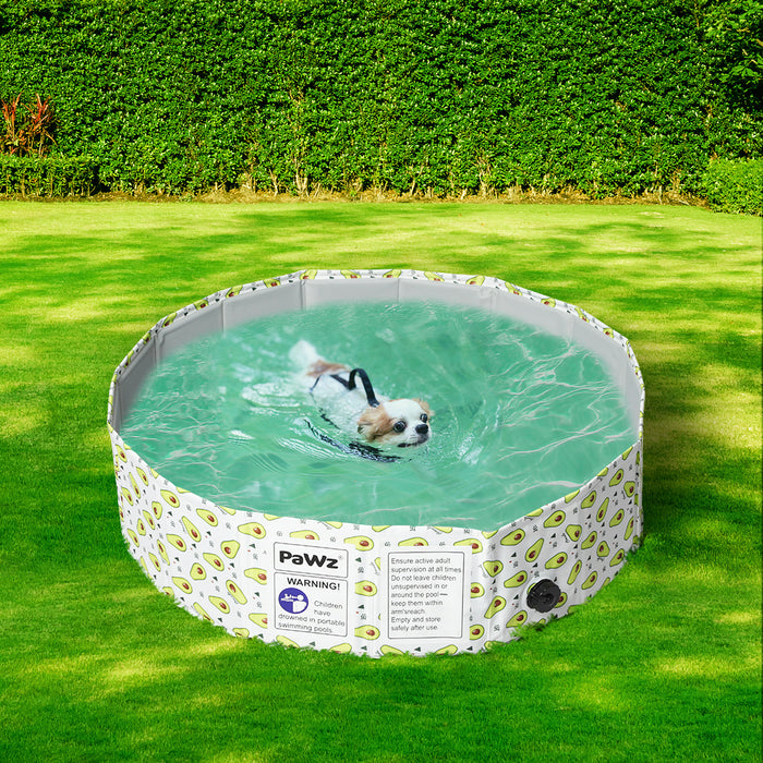 Pawzee 80cm Pet Swimming Pool | Portable Dog Cooldown Pool Fun Play - Avocado