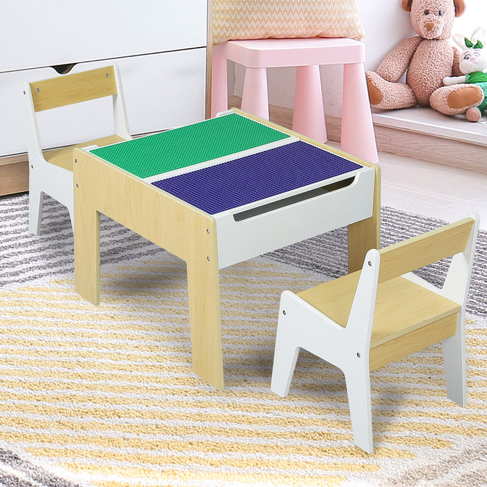 Funzee Kids Table And Chairs Building Blocks Set | Kids Creative Table and Chair Set