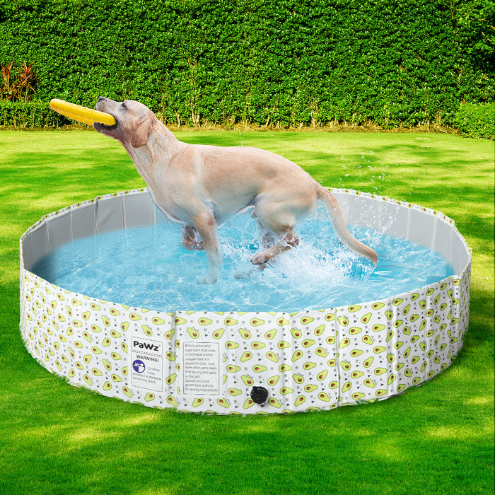 Pawzee 120cm Pet Swimming Pool | Portable Dog Cooldown Pool Fun Play - Avocado