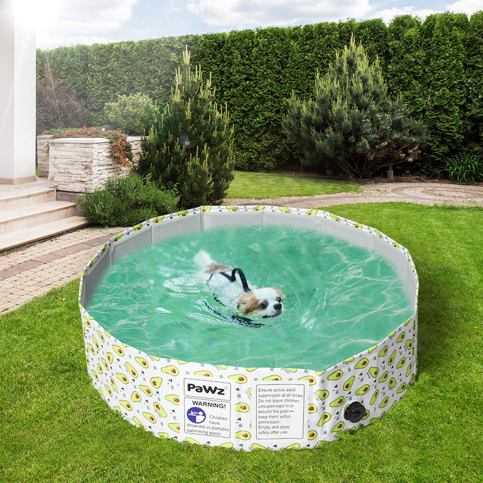 Pawzee 80cm Pet Swimming Pool | Portable Dog Cooldown Pool Fun Play - Avocado