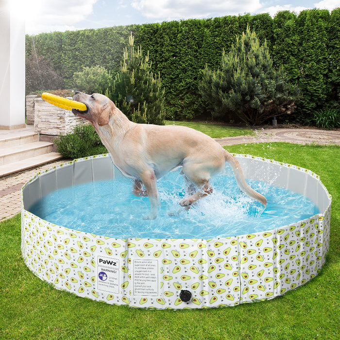 Pawzee 120cm Pet Swimming Pool | Portable Dog Cooldown Pool Fun Play - Avocado