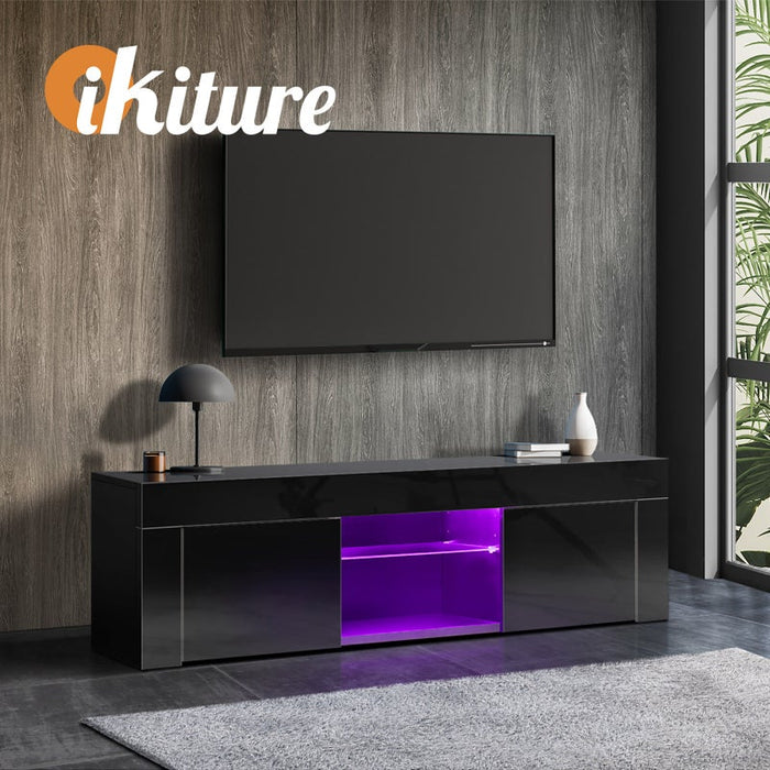 Sansi LED 16 Light TV Cabinet 130cm Entertainment Unit | Hi Gloss TV Unit Stand | 2 Colours