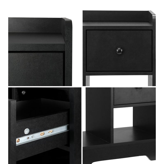 Junos Multi Storage Modern Bedside Table | Sleek Versatile Nightstand Table in 3 Colours