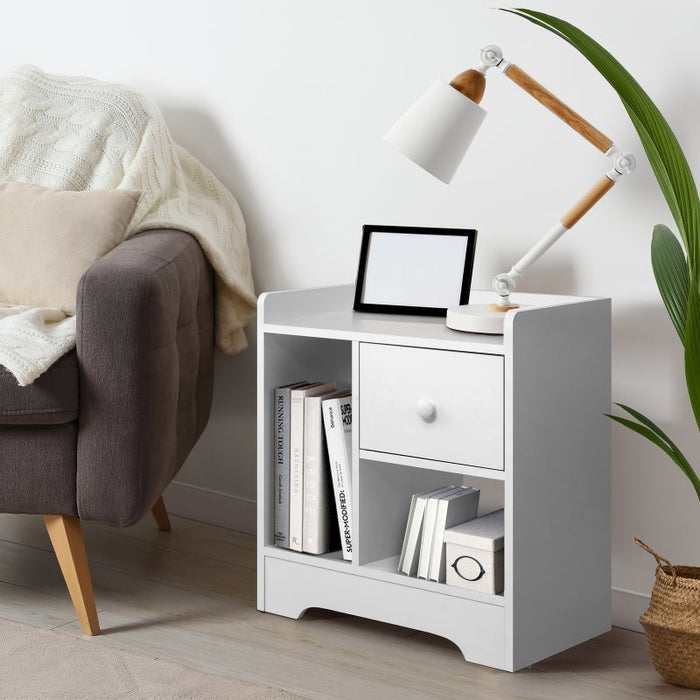 Junos Multi Storage Modern Bedside Table | Sleek Versatile Nightstand Table in 3 Colours