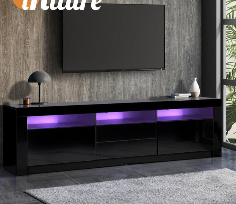 Neo Luxe LED 16 Light TV Cabinet 180cm Entertainment Unit | Hi Gloss TV Unit Stand with Multi Storage| 2 Colours