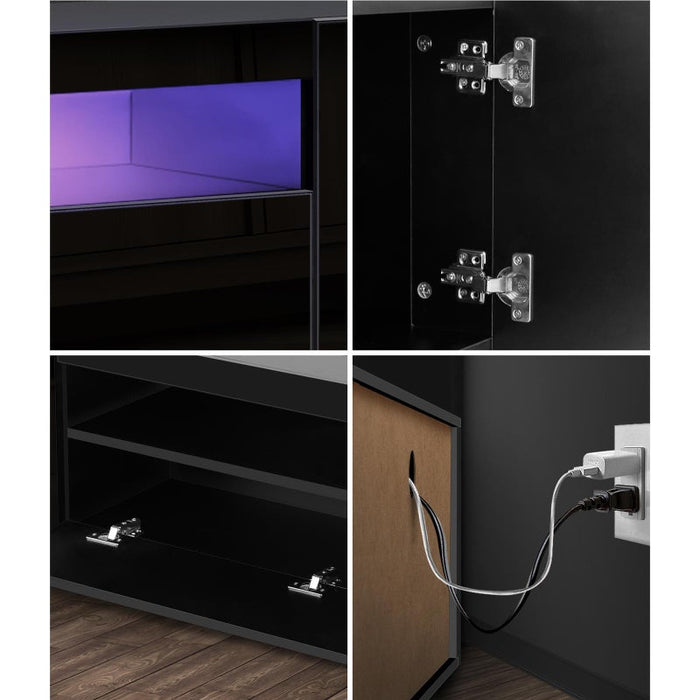 Markus LED 16 Light TV Cabinet 180cm Entertainment Unit | Hi Gloss TV Unit Stand | 2 Colours