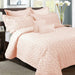 9pc Lightweight Embossed Comforter Set All Seasons Coverlet Set Ramesses | 2 Sizes - 5 Colours Quilts & Comforters Queen / Pink Ontrendideas Bed and Bath