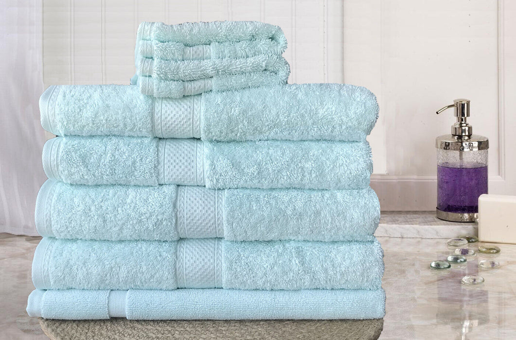 Nuvola 100% Premium Certified Egyptian Cotton Large Bath Towel Set | 7 or 14pc Sets - 10 Colours