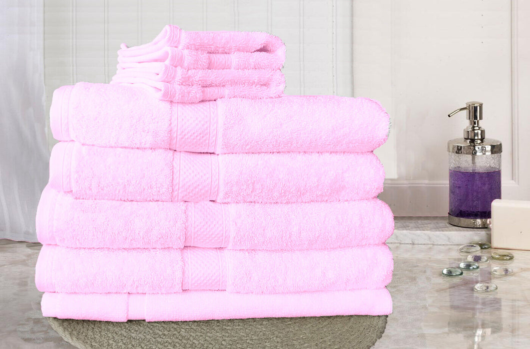 100% Premium Certified Egyptian Cotton Extra Large Bath Sheet Towel Set | 7 or 14pc Sets - 10 Colours