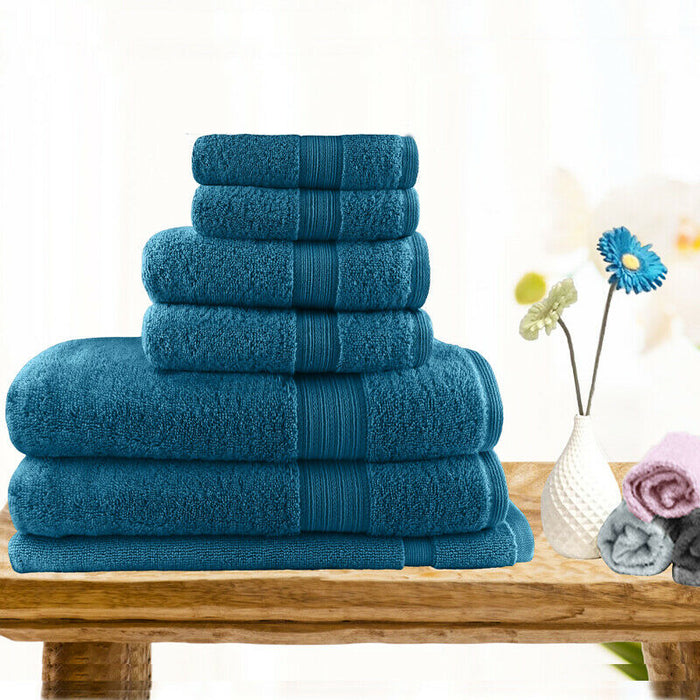 Softouch Highly Absorbent 100%  Premium  Cotton Towel Set | Hotel Quality Towel Sets | 7 or 14pc Sets | 7 Colours