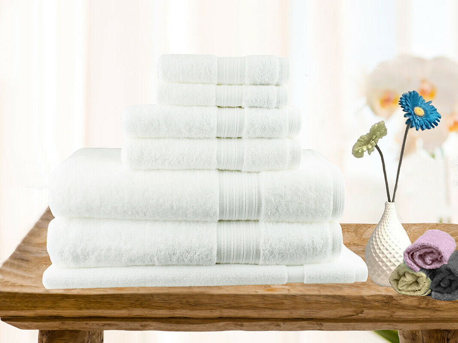 Softouch Highly Absorbent 100%  Premium  Cotton Towel Set | Hotel Quality Towel Sets | 7 or 14pc Sets | 7 Colours